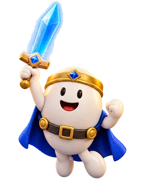 Prince Fred cheering with his crystal sword raised