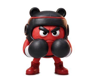 Bob with his gloves up