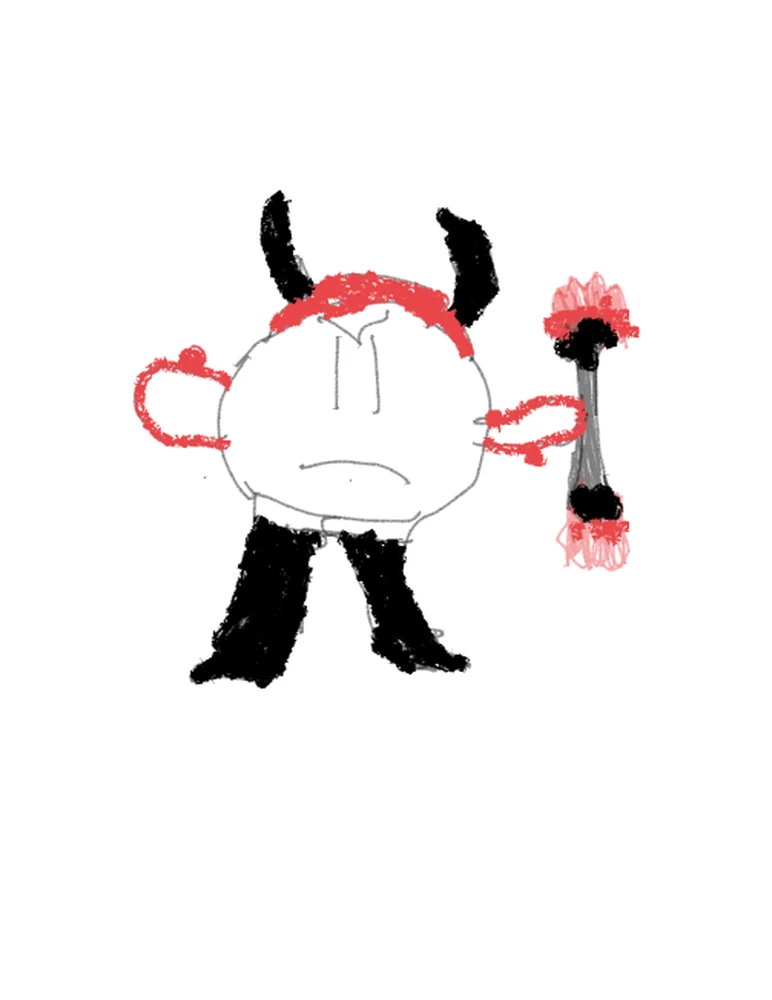 The original drawing of Mr. Doom